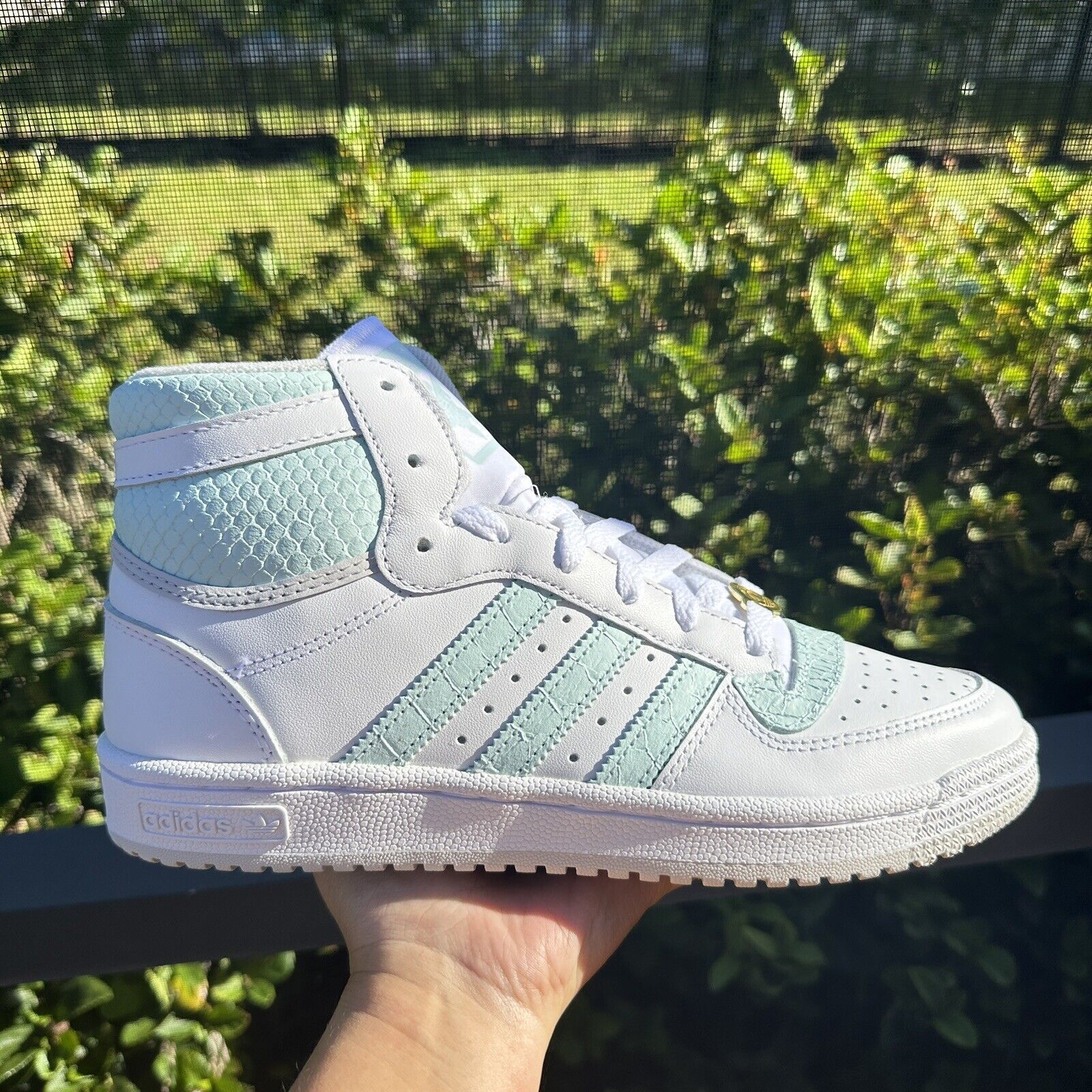 Women's Adidas Top Ten Rb High White Almost Blue Hp9545